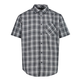 CMP Hiking Shirt short-sleeved with check pattern (UV protection, chest pocket) anthracite grey Men